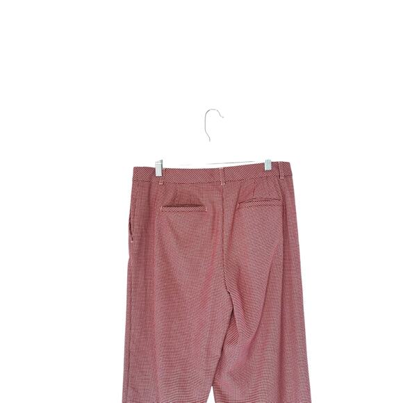 J. Jill Red Gingham Office Career Work Office Cropped Trouser Pants Size 10 - Picture 9 of 13